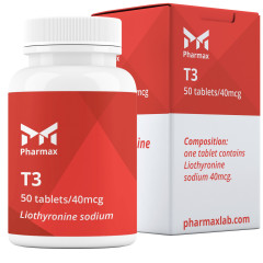 Liothyronine Sodium (T3 Cytomel) 50 tab, 40 mcg/tab oraux (en comprimés)